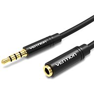 Vention Cotton Braided 3.5mm Audio Extension Cable 1.5M Black Metal Type - Audio kábel