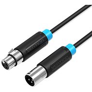 Audio kábel Vention XLR Audio Extension Cable 2m - fekete - Audio kabel