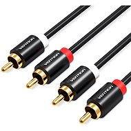 Vention 2x RCA Male to Male Audio Cable 2m Black Metal Type - Audio kábel