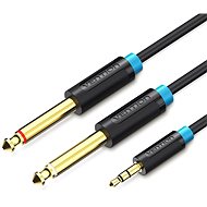Audio kábel Vention 3.5mm Male to 2x 6.3mm Male Audio Cable 5m Black
