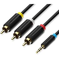 Vention 3,5 mm Male to 3x RCA Male AV Cable 2 M Black - Videokábel