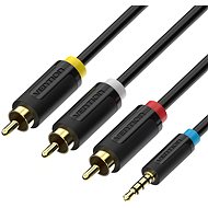 Vention 2.5mm Male to 3x RCA Male AV Cable 2M Black
