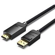 Vention Cotton Braided 4K DP (DisplayPort) to HDMI Cable 1,5M Black - Videokábel