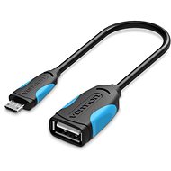 Vention USB2.0 -> microUSB OTG Cable 0,25m Black - Adatkábel