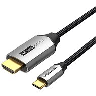Vention Cotton Braided USB-C to HDMI Cable 1 m Black Aluminum Alloy Type - Videokábel