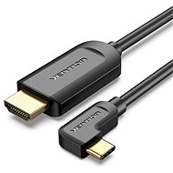 Videokábel Vention Type-C (USB-C) to HDMI Cable Right Angle 1,5 m Black - Video kabel