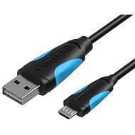 Vention USB2.0 -> microUSB Cable 1,5 m Black - Adatkábel