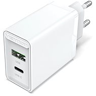 Hálózati adapter Vention 2-Port USB (A+C) Wall Charger (18W + 20W PD) White