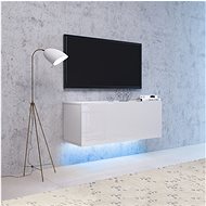 TV állvány VIVO 01 magasfényű fehér színben - TV asztal