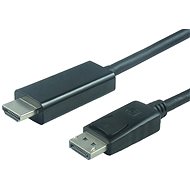 Videokábel PremiumCord DisplayPort - HDMI csatlakozó, két méteres Fehér