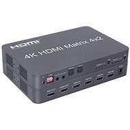 PremiumCord HDMI matrix switch 4:2 hanggal, 4Kx2K és FULL HD 1080p - Switch