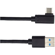 Adatkábel PremiumCord kábel 90 fokban hajlított C/M típusú USB konnektor - USB 3.0 A/M, 3m - Datový kabel