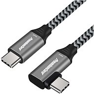 PremiumCord USB-C hajlított kábel (USB 3.2 GEN 2, 3 A, 60 W, 20 Gbit/s ) pamut borítás 0,5 m - Adatkábel