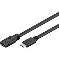Adatkábel PremiumCord USB 3.1 hosszabbító kábel C/male - C/female csatlakozó, fekete, 2m