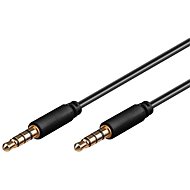 Audio kábel PremiumCord 4 pólusú jack M 3.5 -> jack M 3.5, 0.5m - Audio kabel