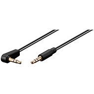 Audio kábel PremiumCord M 3.5 -> 3.5 M jack könyök csatlakozóval, 0,5 m