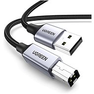 UGREEN USB-A Male to USB-B 2.0 Printer Cable Alu Case with Braid 2m  (Black) - Adatkábel