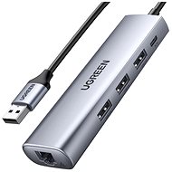 UGREEN USB-A HUB 3 x USB-A 3.0 + 1 x MicroUSB 3.0 + 1 x RJ-45 - Port replikátor