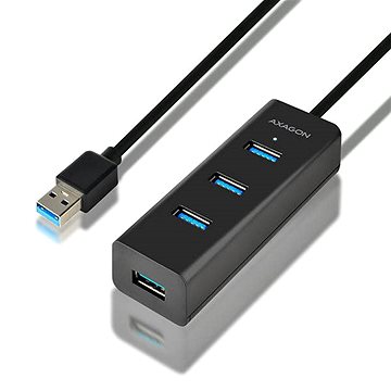 AXAGON HUE S2BL 4 portos USB 3.0 töltőelosztó USB Hub BASEUS autó töltő egy beépített USB porttal és hosszabító