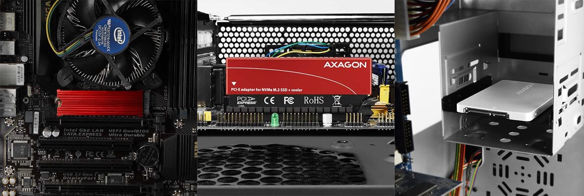 Axagon adapter M.2 SSD-hez