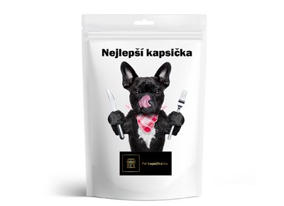 Alutasakos kutyaeledel; hús
