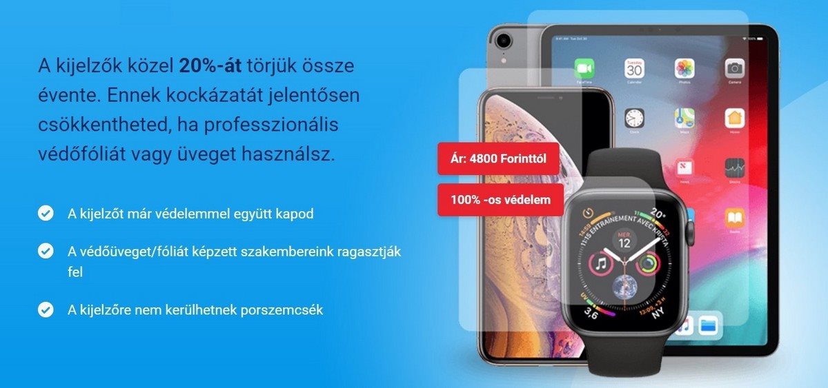 Üvegfólia felhelyezése