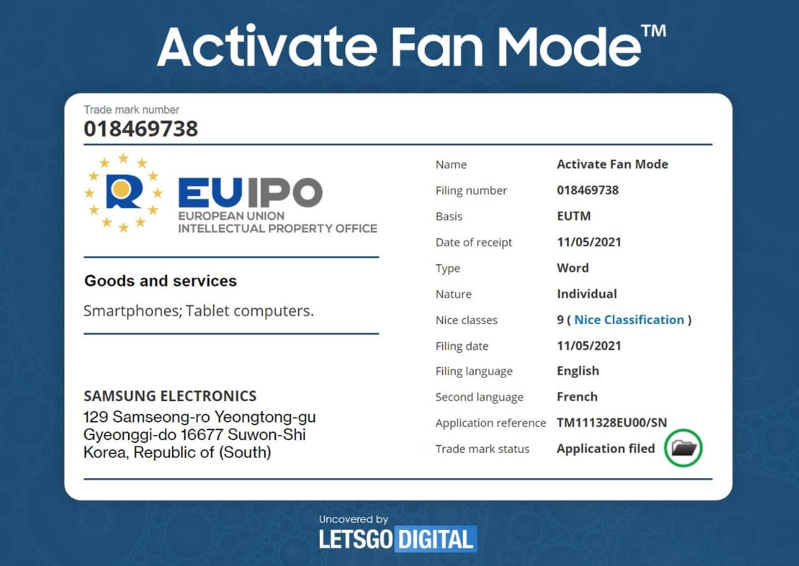 Samsung Galaxy S22, Activate Fan Mode