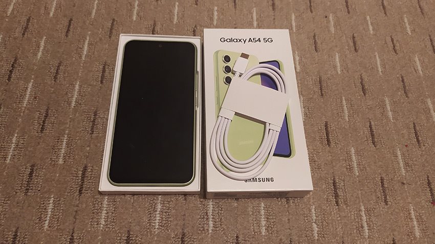 Samsung Galaxy A54 5G, csomagolás