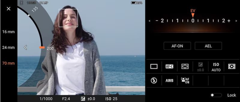 Sony Xperia 1 V teszt, Video Pro alkalmazás