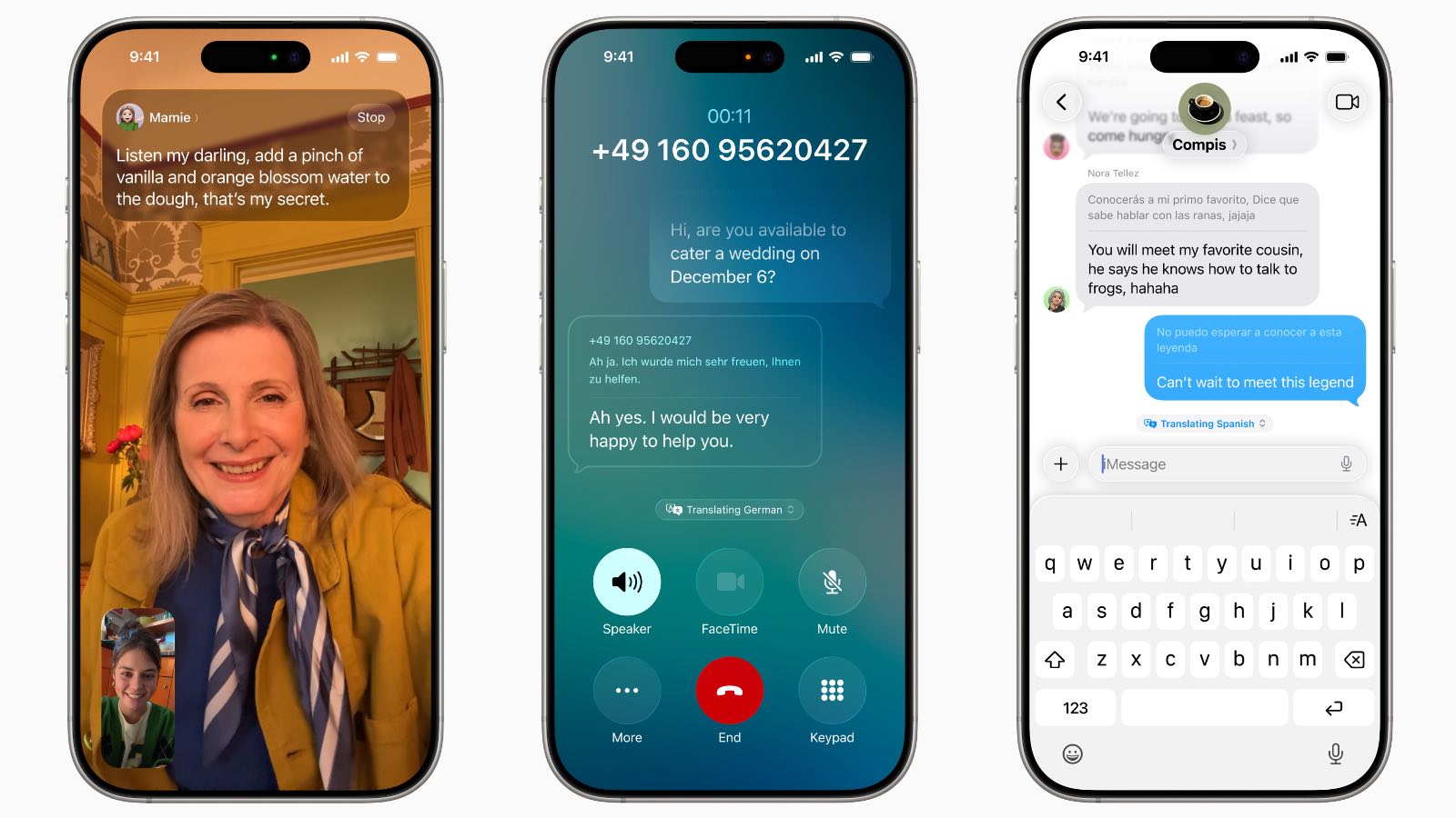Apple Intelligence, élő fordítás