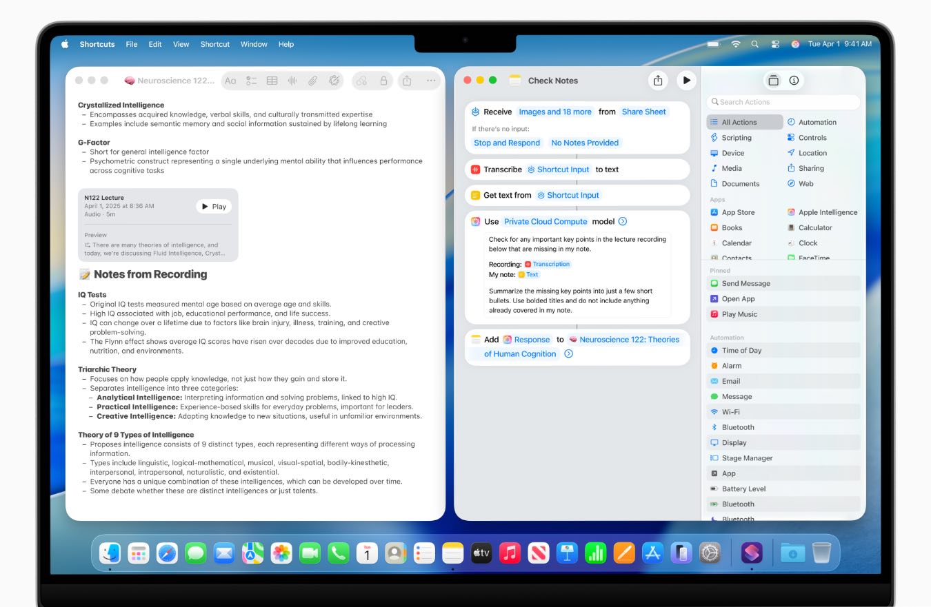 Apple Intelligence, parancsikonok