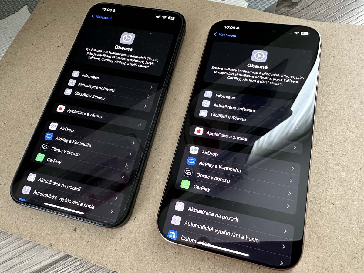 iPhone 16 Pro Max, méret-összehasonlítás az iPhone 15 Pro Max-szal