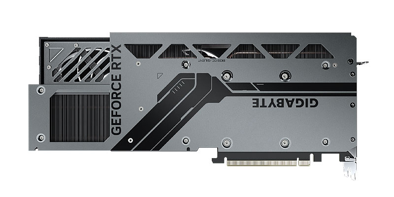Gigabyte RTX 4070 Ti SUPER Windforce MAX OC 16G; hátsó oldal