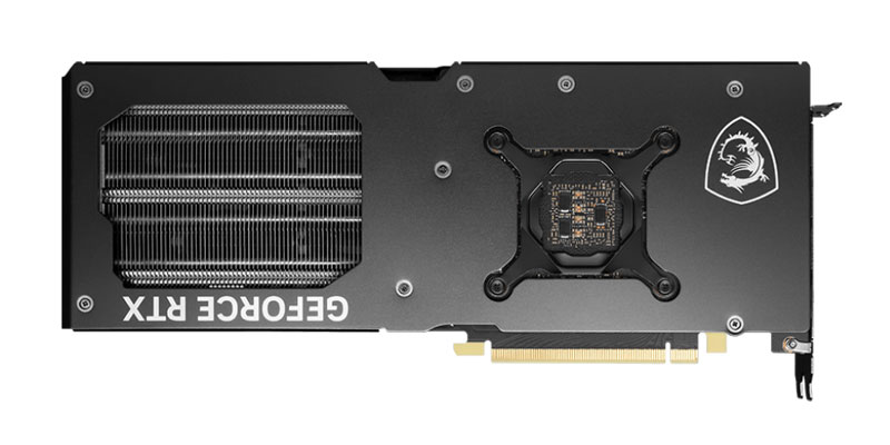 MSI RTX 4070 SUPER 12G GAMING X SLIM; hátsó oldal