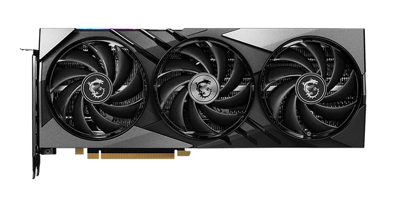 MSI RTX 4070 SUPER 12G GAMING X SLIM; elülső oldal