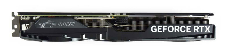 MSI RTX 4070 SUPER 12G GAMING X SLIM; felső oldal