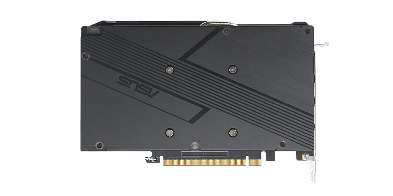 Asus DUAL RX 7600 08G V2; hátsó oldal