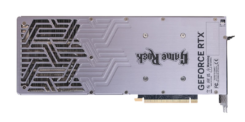 PALiT RTX 4070 Ti SUPER GameRock OmniBlack 16G; hátoldal