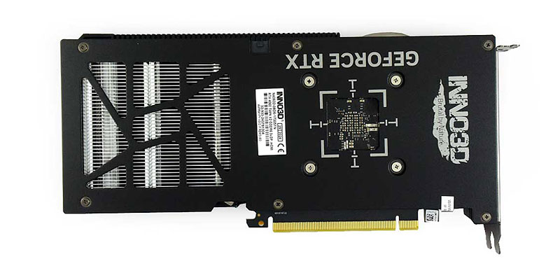 Inno3D RTX 4060 TWIN X2 8G; hátoldal