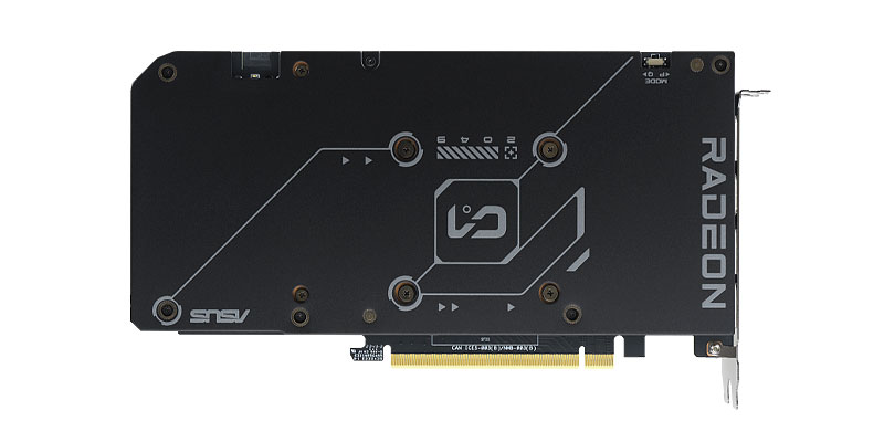 Asus DUAL RX 7600 XT 016G hátlap