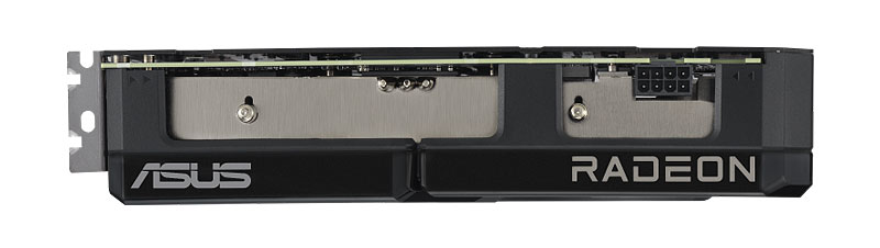 Asus DUAL RX 7600 XT 016G felső oldal