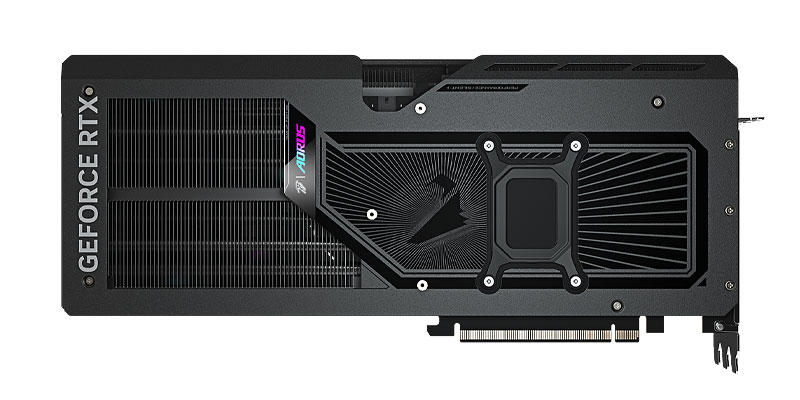 Gigabyte AORUS RTX 5070 MASTER 12G; hátlap