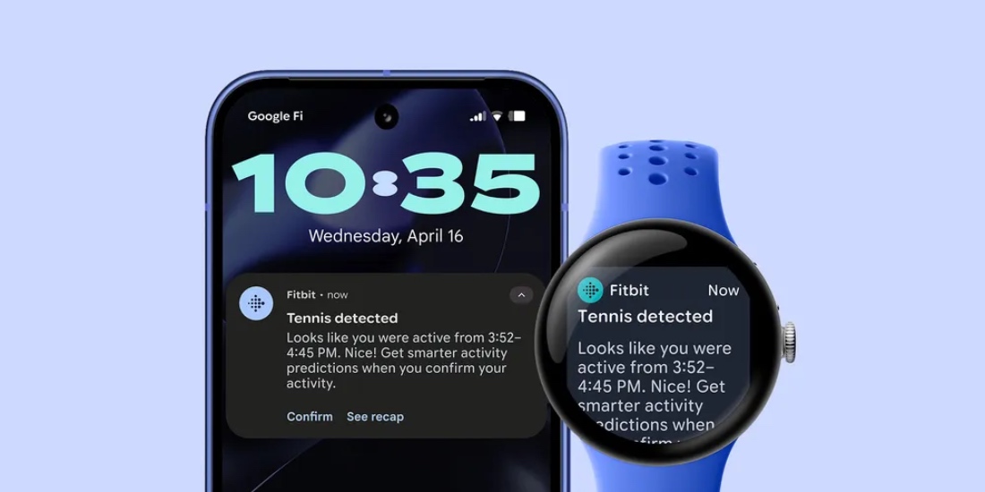 Google Pixel Watch 4, tevékenység felismerés