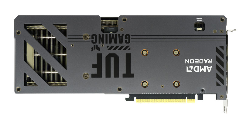 Asus TUF RX 9060 XT O16G Gaming videokártya; hátoldal