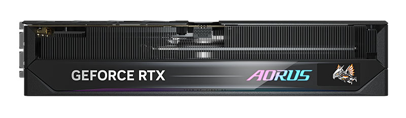Gigabyte AORUS RTX 5080 MASTER 16G; felső nézet 