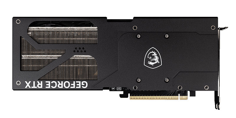 MSI RTX 5070 Ti 16G VENTUS 3X OC; hátoldal