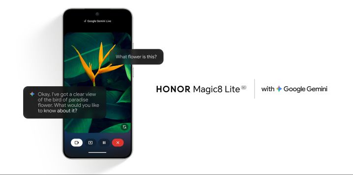 Honor Magic8 Lite – Beszélgess élőben a Google Geminivel