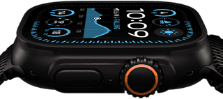 Az Apple Watch Ultra 2 profilképe enyhe szögben