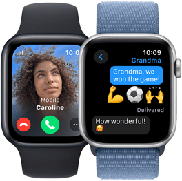 Bejövő hívás az Apple Watch SE-n egy képpel és a hívó fél nevével.