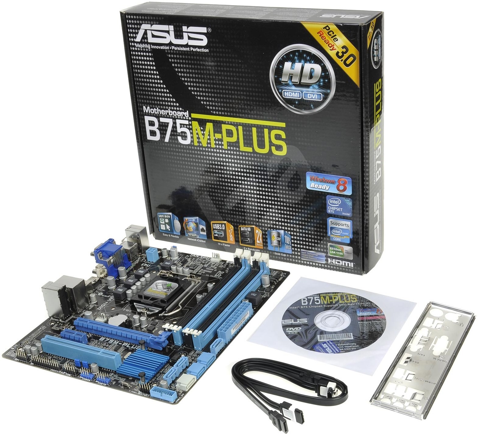 Asus b75m plus нет изображения